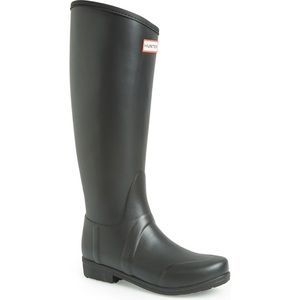 Hunter Sandhurst Tall Rain Boot, black, size 8